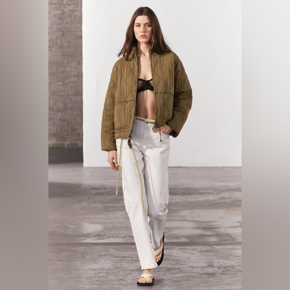 ZARA ZW COLLECTION ダウンジャケット ベージュ ZARA NEW WOMAN ZW COLLECTION DOUBLE-FACED JACKET BEIGE 3548